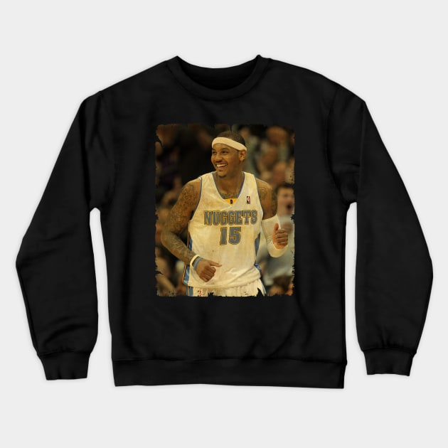 Carmelo Anthony - Vintage Design Of Basketball Crewneck Sweatshirt by JULIAN AKBAR PROJECT